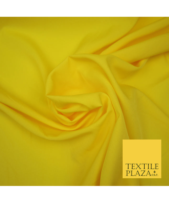 YELLOW Plain Dyed Soft Powder Crepe Matt Lining Dress 100% Polyester Budget Fabric 44" 3253