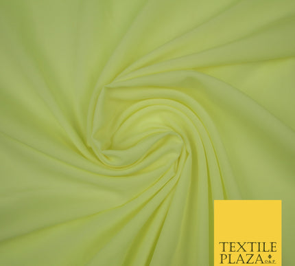 LEMON Plain Dyed Soft Powder Crepe Matt Lining Dress 100% Polyester Budget Fabric 44" 3254