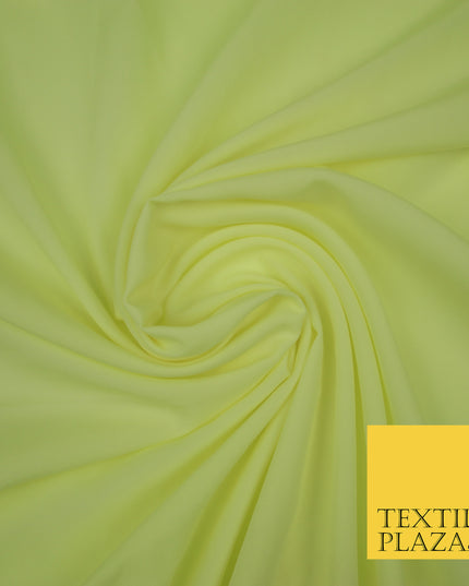 LEMON Plain Dyed Soft Powder Crepe Matt Lining Dress 100% Polyester Budget Fabric 44" 3254