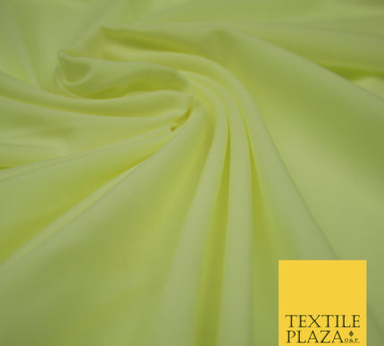 LEMON Plain Dyed Soft Powder Crepe Matt Lining Dress 100% Polyester Budget Fabric 44" 3254