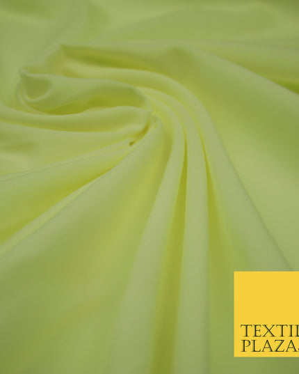 LEMON Plain Dyed Soft Powder Crepe Matt Lining Dress 100% Polyester Budget Fabric 44" 3254