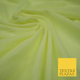 LEMON Plain Dyed Soft Powder Crepe Matt Lining Dress 100% Polyester Budget Fabric 44" 3254