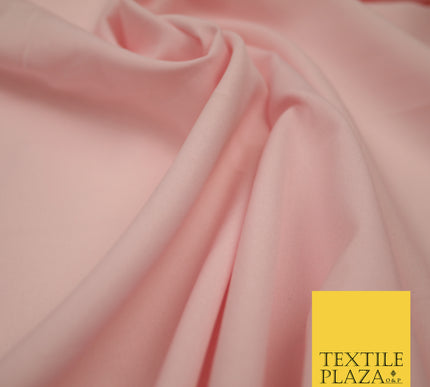 BLUSH PINK Plain Dyed Soft Powder Crepe Matt Lining Dress 100% Polyester Budget Fabric 44" 3255