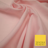 BLUSH PINK Plain Dyed Soft Powder Crepe Matt Lining Dress 100% Polyester Budget Fabric 44" 3255
