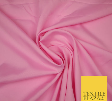 LIGHT PINK Plain Dyed Soft Powder Crepe Matt Lining Dress 100% Polyester Budget Fabric 44" 3259