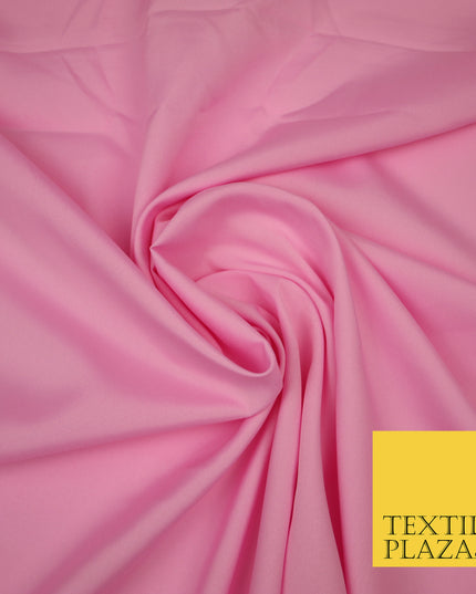 LIGHT PINK Plain Dyed Soft Powder Crepe Matt Lining Dress 100% Polyester Budget Fabric 44" 3259