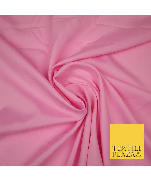 LIGHT PINK Plain Dyed Soft Powder Crepe Matt Lining Dress 100% Polyester Budget Fabric 44" 3259