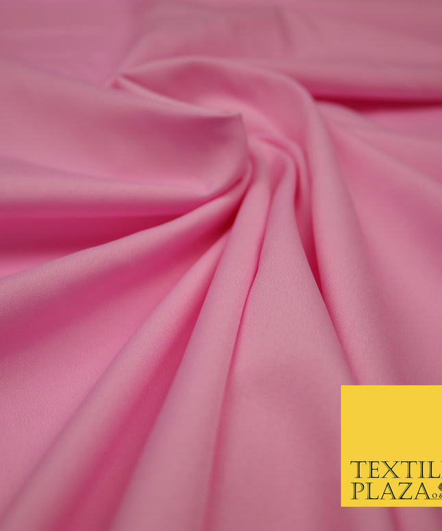 LIGHT PINK Plain Dyed Soft Powder Crepe Matt Lining Dress 100% Polyester Budget Fabric 44" 3259