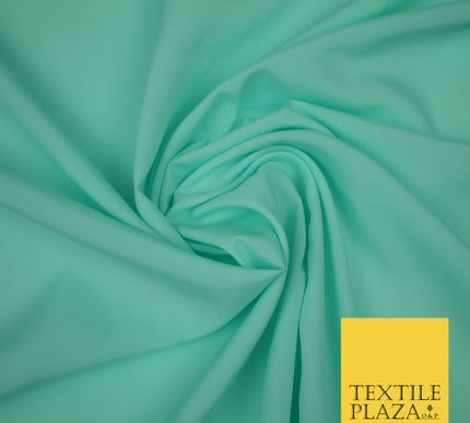 MINT Plain Dyed Soft Powder Crepe Matt Lining Dress 100% Polyester Budget Fabric 44" 3261