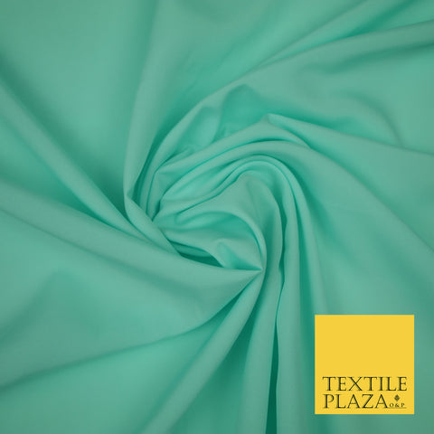 MINT Plain Dyed Soft Powder Crepe Matt Lining Dress 100% Polyester Budget Fabric 44" 3261