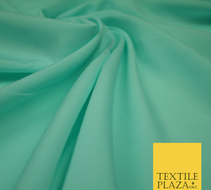MINT Plain Dyed Soft Powder Crepe Matt Lining Dress 100% Polyester Budget Fabric 44" 3261