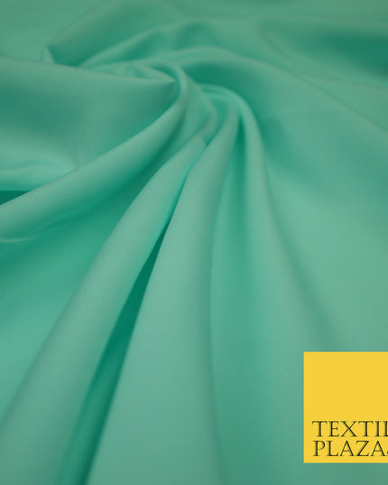 MINT Plain Dyed Soft Powder Crepe Matt Lining Dress 100% Polyester Budget Fabric 44" 3261