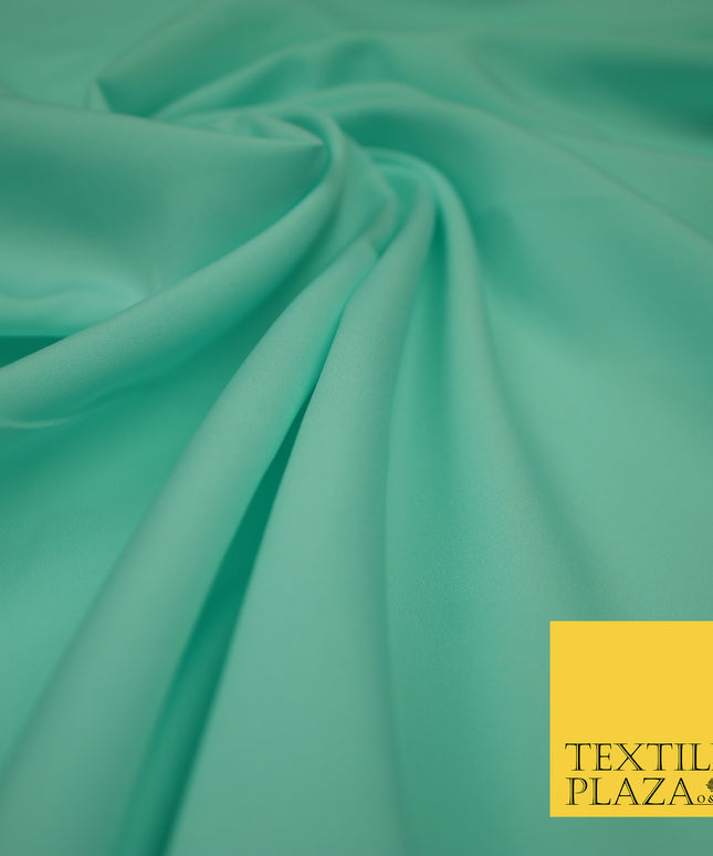 MINT Plain Dyed Soft Powder Crepe Matt Lining Dress 100% Polyester Budget Fabric 44" 3261