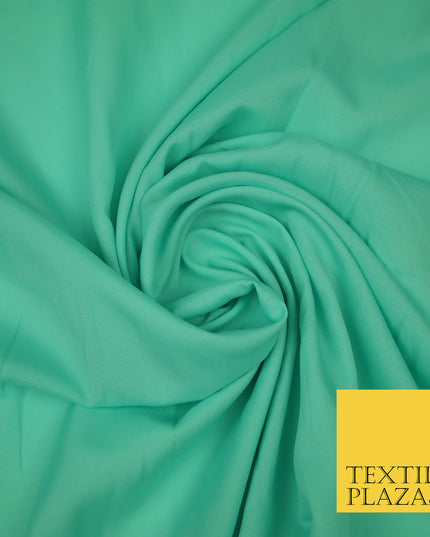 AQUAMARINE Plain Dyed Soft Powder Crepe Matt Lining Dress 100% Polyester Budget Fabric 44" 3262