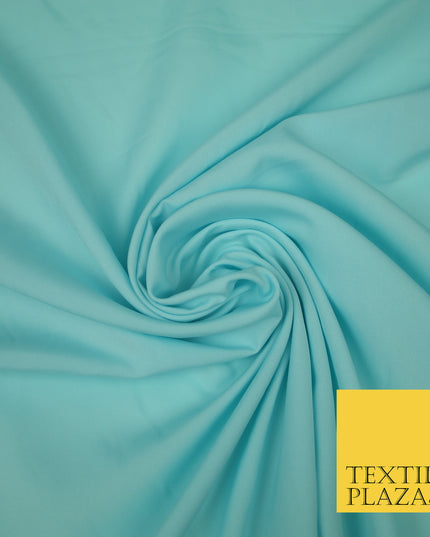 BABY BLUE Plain Dyed Soft Powder Crepe Matt Lining Dress 100% Polyester Budget Fabric 44" 3263