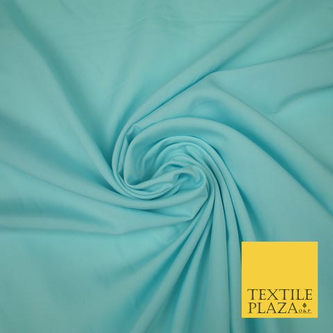 BABY BLUE Plain Dyed Soft Powder Crepe Matt Lining Dress 100% Polyester Budget Fabric 44" 3263
