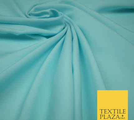 BABY BLUE Plain Dyed Soft Powder Crepe Matt Lining Dress 100% Polyester Budget Fabric 44" 3263