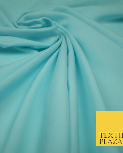 BABY BLUE Plain Dyed Soft Powder Crepe Matt Lining Dress 100% Polyester Budget Fabric 44" 3263