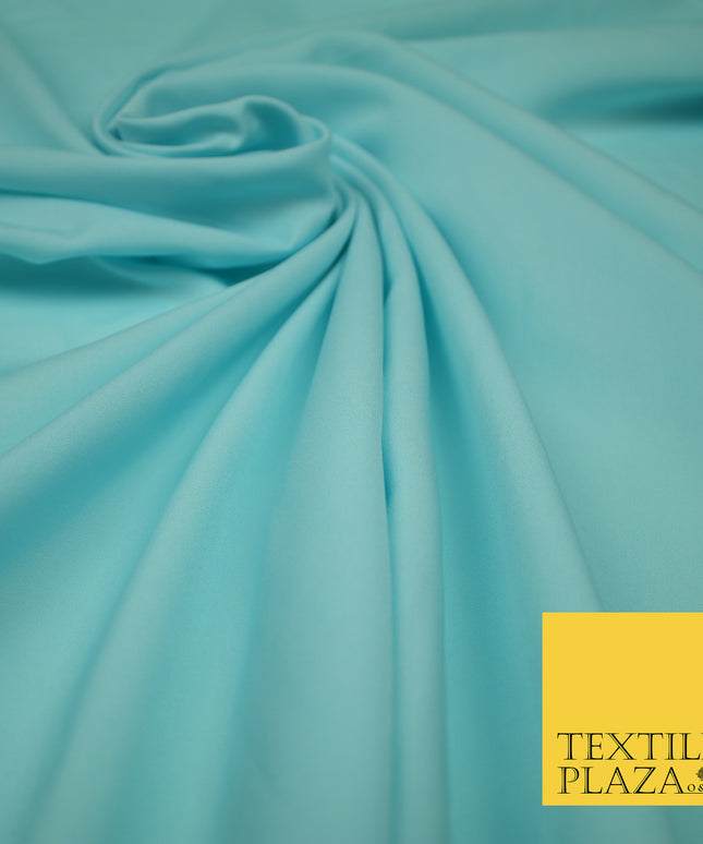 BABY BLUE Plain Dyed Soft Powder Crepe Matt Lining Dress 100% Polyester Budget Fabric 44" 3263