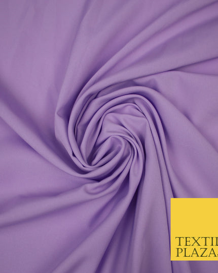LILAC Plain Dyed Soft Powder Crepe Matt Lining Dress 100% Polyester Budget Fabric 44" 3265