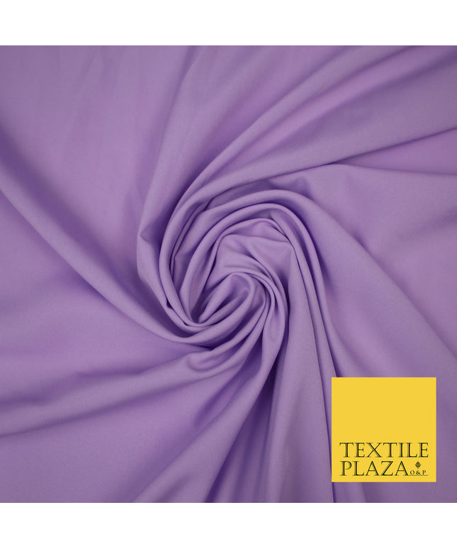 LILAC Plain Dyed Soft Powder Crepe Matt Lining Dress 100% Polyester Budget Fabric 44" 3265