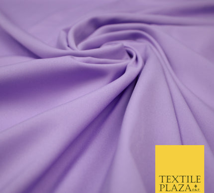 LILAC Plain Dyed Soft Powder Crepe Matt Lining Dress 100% Polyester Budget Fabric 44" 3265