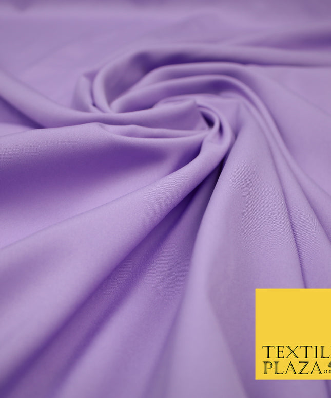 LILAC Plain Dyed Soft Powder Crepe Matt Lining Dress 100% Polyester Budget Fabric 44" 3265