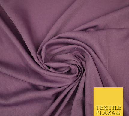 MAUVE Plain Dyed Soft Powder Crepe Matt Lining Dress 100% Polyester Budget Fabric 44" 3267