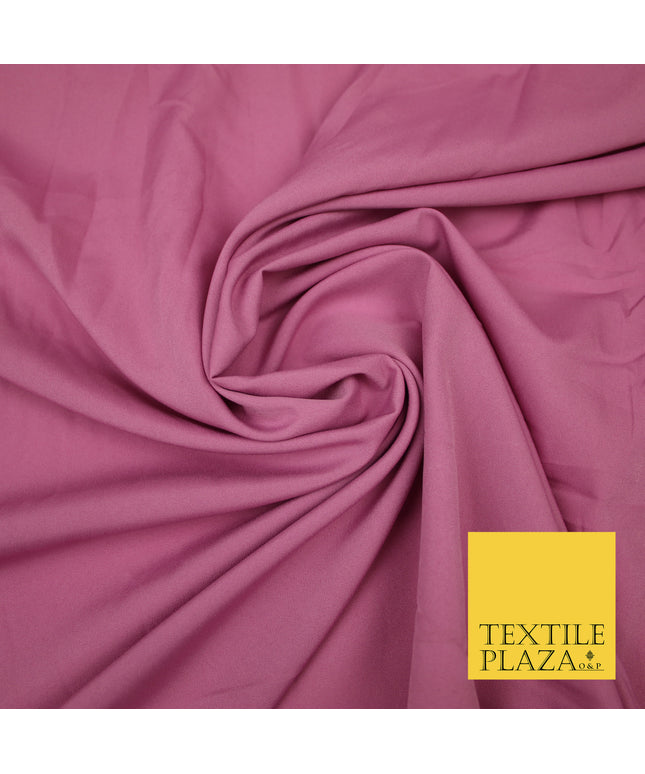 DUSTY PINK 2 Plain Dyed Soft Powder Crepe Matt Lining Dress 100% Polyester Budget Fabric 44" 3269