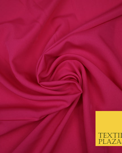 CANDY PINK Plain Dyed Soft Powder Crepe Matt Lining Dress 100% Polyester Budget Fabric 44" 3271
