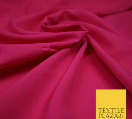 CANDY PINK Plain Dyed Soft Powder Crepe Matt Lining Dress 100% Polyester Budget Fabric 44" 3271