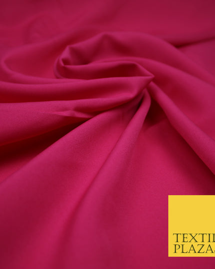 CANDY PINK Plain Dyed Soft Powder Crepe Matt Lining Dress 100% Polyester Budget Fabric 44" 3271