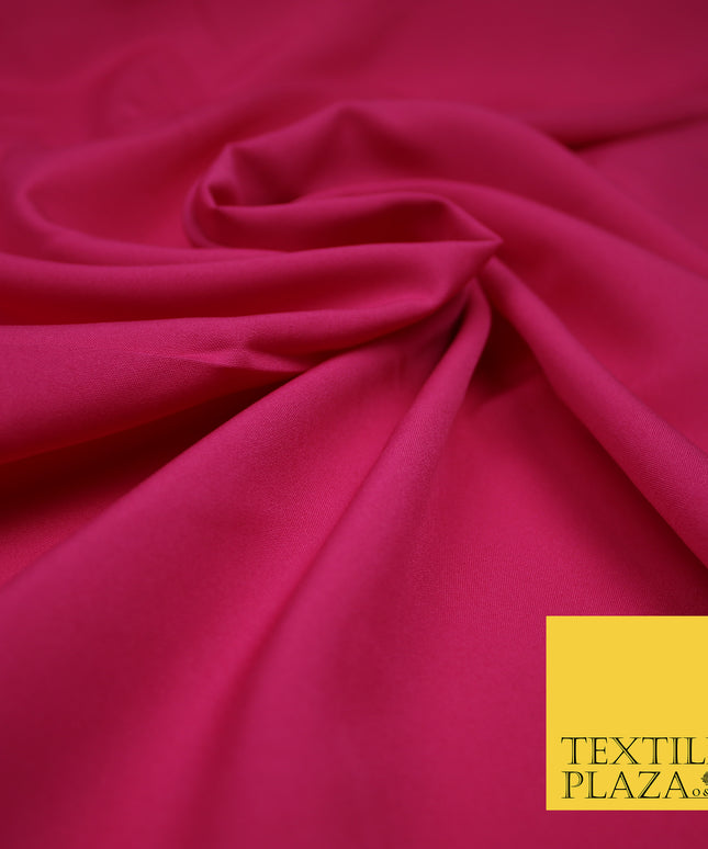 CANDY PINK Plain Dyed Soft Powder Crepe Matt Lining Dress 100% Polyester Budget Fabric 44" 3271