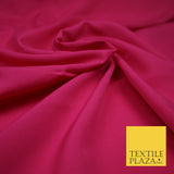 CANDY PINK Plain Dyed Soft Powder Crepe Matt Lining Dress 100% Polyester Budget Fabric 44" 3271