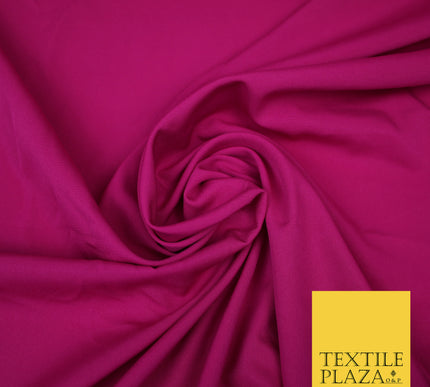 CERISE PINK Plain Dyed Soft Powder Crepe Matt Lining Dress 100% Polyester Budget Fabric 44" 3272