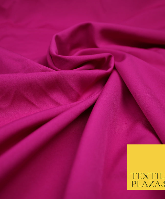 CERISE PINK Plain Dyed Soft Powder Crepe Matt Lining Dress 100% Polyester Budget Fabric 44" 3272