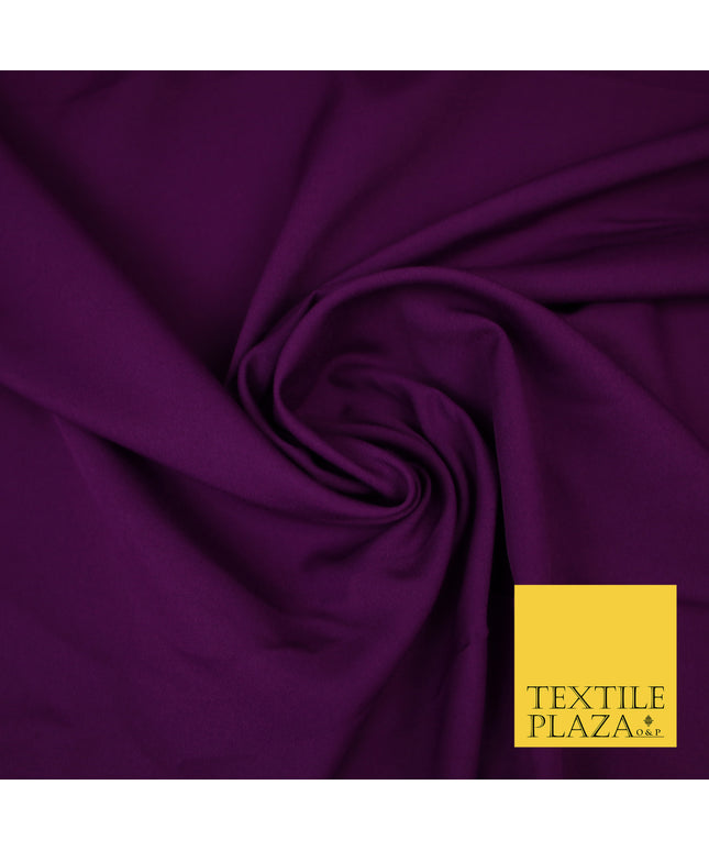 PLUM Plain Dyed Soft Powder Crepe Matt Lining Dress 100% Polyester Budget Fabric 44" 3274