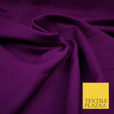 PLUM Plain Dyed Soft Powder Crepe Matt Lining Dress 100% Polyester Budget Fabric 44" 3274