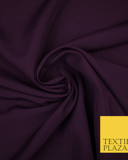 MULBERRY Plain Dyed Soft Powder Crepe Matt Lining Dress 100% Polyester Budget Fabric 44" 3275
