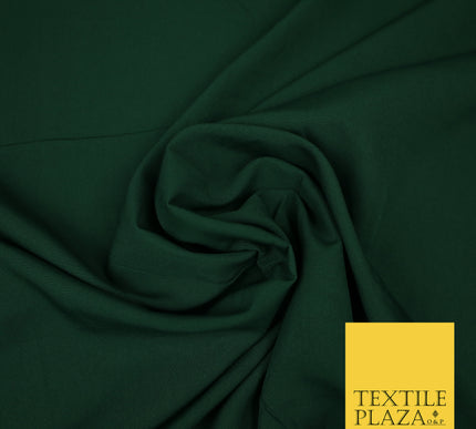 BOTTLE GREEN Plain Dyed Soft Powder Crepe Matt Lining Dress 100% Polyester Budget Fabric 44" 3283