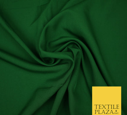EMERALD GREEN Plain Dyed Soft Powder Crepe Matt Lining Dress 100% Polyester Budget Fabric 44" 3285