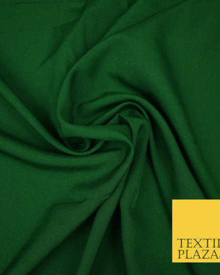 EMERALD GREEN Plain Dyed Soft Powder Crepe Matt Lining Dress 100% Polyester Budget Fabric 44" 3285