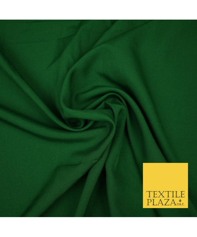 EMERALD GREEN Plain Dyed Soft Powder Crepe Matt Lining Dress 100% Polyester Budget Fabric 44" 3285