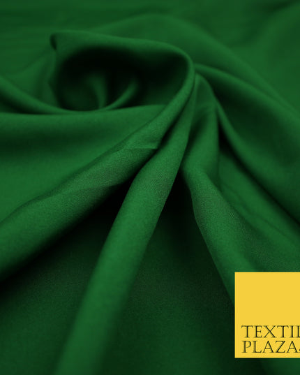 EMERALD GREEN Plain Dyed Soft Powder Crepe Matt Lining Dress 100% Polyester Budget Fabric 44" 3285