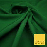 EMERALD GREEN Plain Dyed Soft Powder Crepe Matt Lining Dress 100% Polyester Budget Fabric 44" 3285
