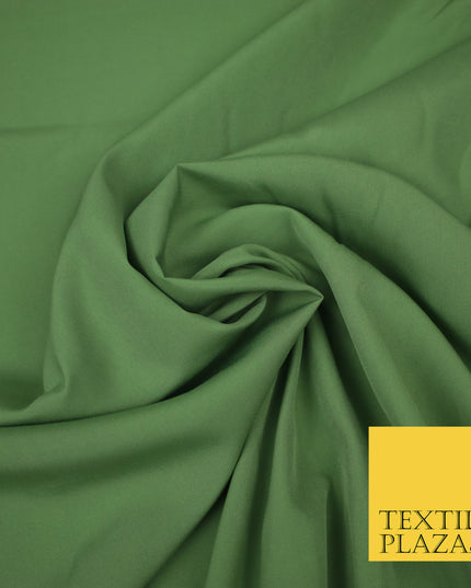 SAGE GREEN Plain Dyed Soft Powder Crepe Matt Lining Dress 100% Polyester Budget Fabric 44" 3289