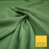 SAGE GREEN Plain Dyed Soft Powder Crepe Matt Lining Dress 100% Polyester Budget Fabric 44" 3289