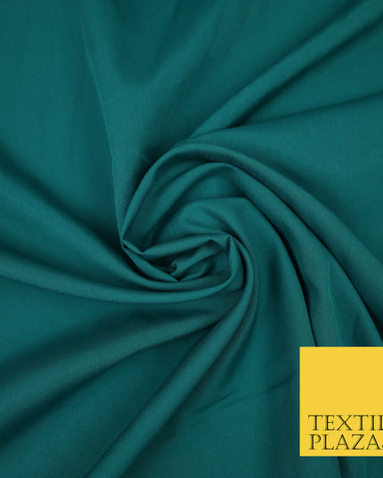 TEAL Plain Dyed Soft Powder Crepe Matt Lining Dress 100% Polyester Budget Fabric 44" 3290