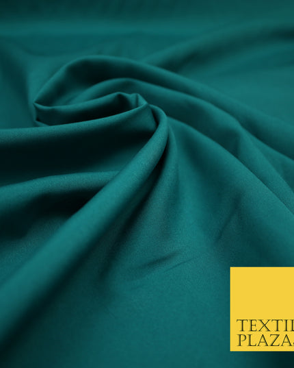 TEAL Plain Dyed Soft Powder Crepe Matt Lining Dress 100% Polyester Budget Fabric 44" 3290