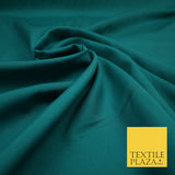 TEAL Plain Dyed Soft Powder Crepe Matt Lining Dress 100% Polyester Budget Fabric 44" 3290